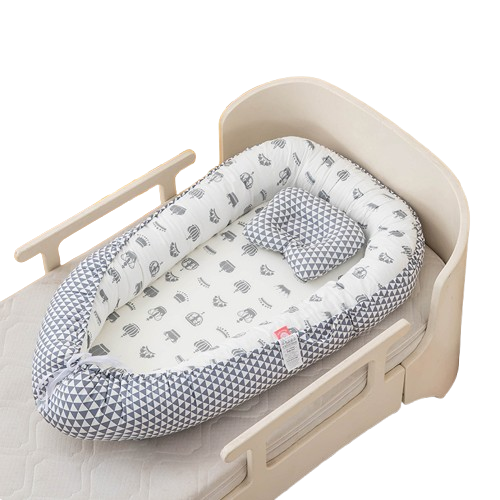 Grey Triangle Crown Portable Baby Recliner Nest Anti Pressure