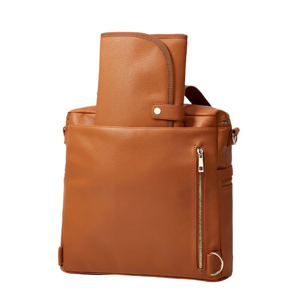 Brown Cross-Border PU Mommy Backpack