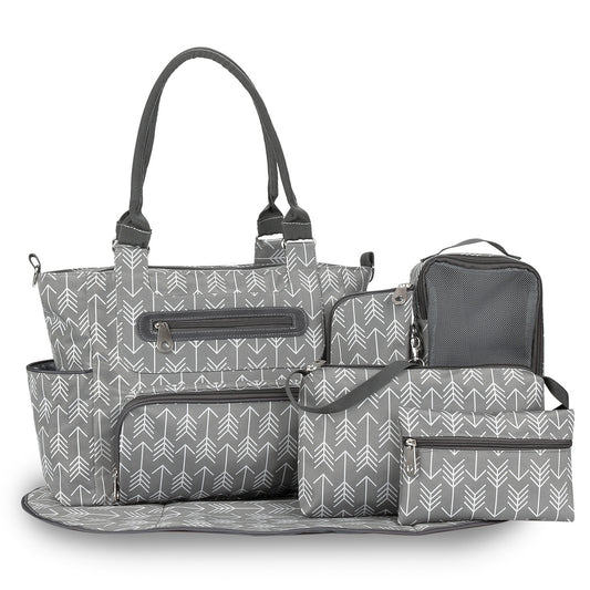 Dark Grey Large Capacity Diaper Bag